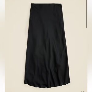 J. Crew Black Gwyneth Slip Skirt